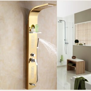 304 Stainless Steel Multi-Function Bath Shower Rainfall Waterfall Tub Spout Shower Tower Shower Panels - Image 5