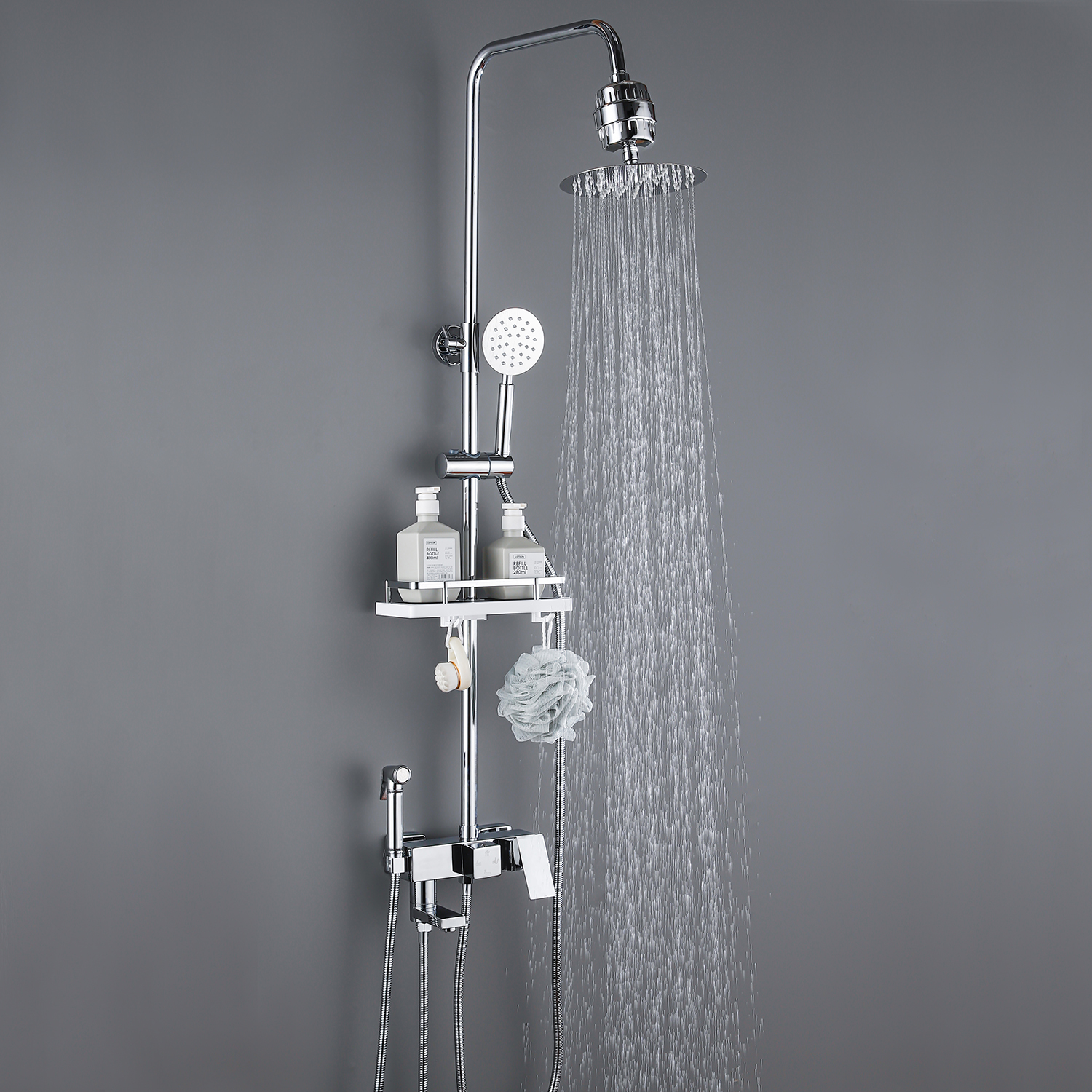 4-Function Shower System with Multi-Media Filter – U.S. Hard Water Solution