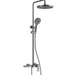 Premium Exposed Bathroom Shower System with Rainfall Head and Handheld Spray