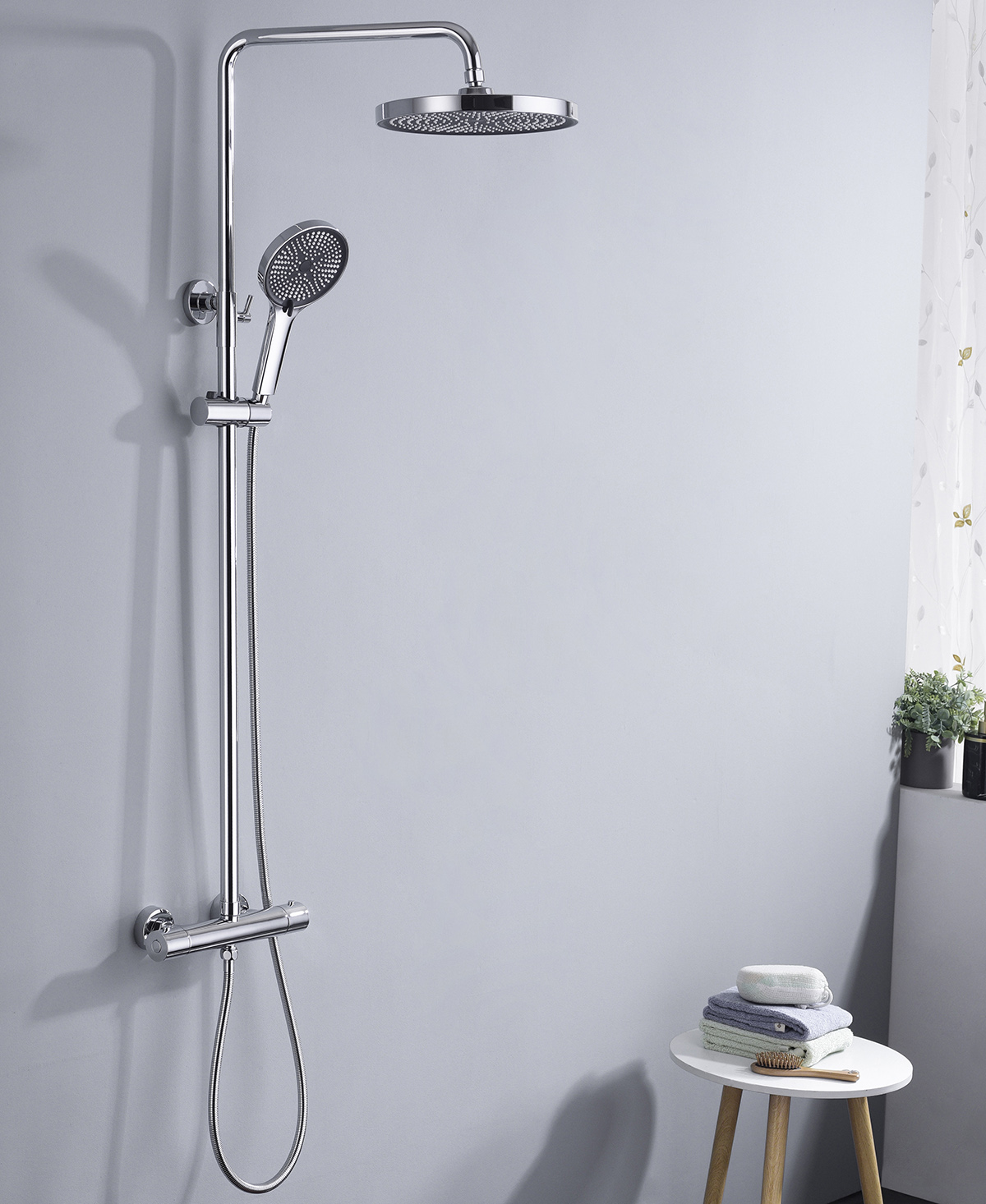 Thermostatic Shower Set-Rainfall & Handheld High Pressure Bathroom Shower System - 图片 2