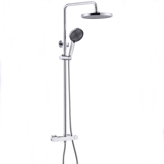 2-Way Thermostatic Shower Mixer: Anti-Scald Rain Shower Head System