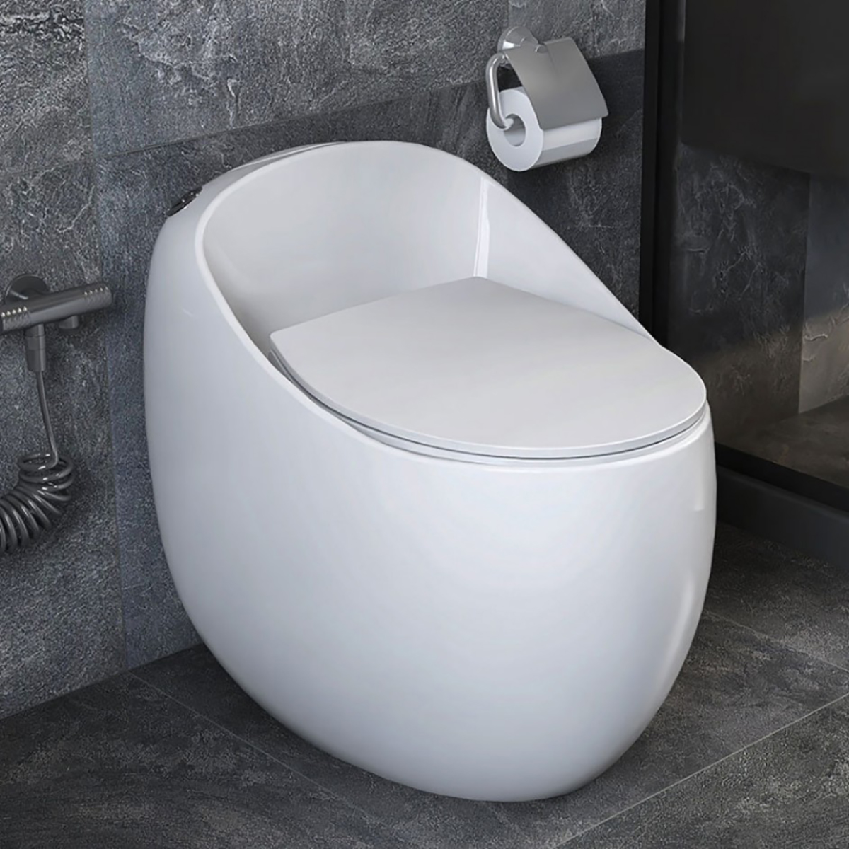 Egg-Shaped Toilet: Water-Saving Siphonic & Odor-Proof for Homes - 图片 5