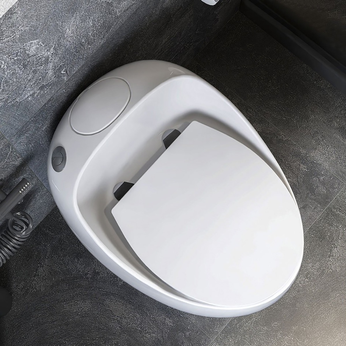 Egg-Shaped Toilet: Water-Saving Siphonic & Odor-Proof for Homes - 图片 6