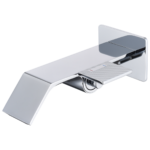 Brass Wall-Mounted Basin Faucet - Luxury Minimalist Style | Chrome-Plated