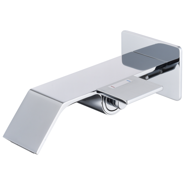 Brass Wall-Mounted Basin Faucet - Luxury Minimalist Style | Chrome-Plated
