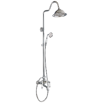 Luxury High Pressure Exposed Bathroom Shower Set - Rainfall Shower Head with Handheld Spray