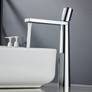Vessel Sink Faucet Chrome Modern Single Handle Brass Bathroom Sink Faucet Lead-Free Lavatory Vanity Sink Faucet - Image 5