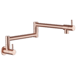 Brushed Rose Gold Foldable Pot Filler Faucet, Wall - Mounted Kitchen Sink Faucet with Extendable Arm