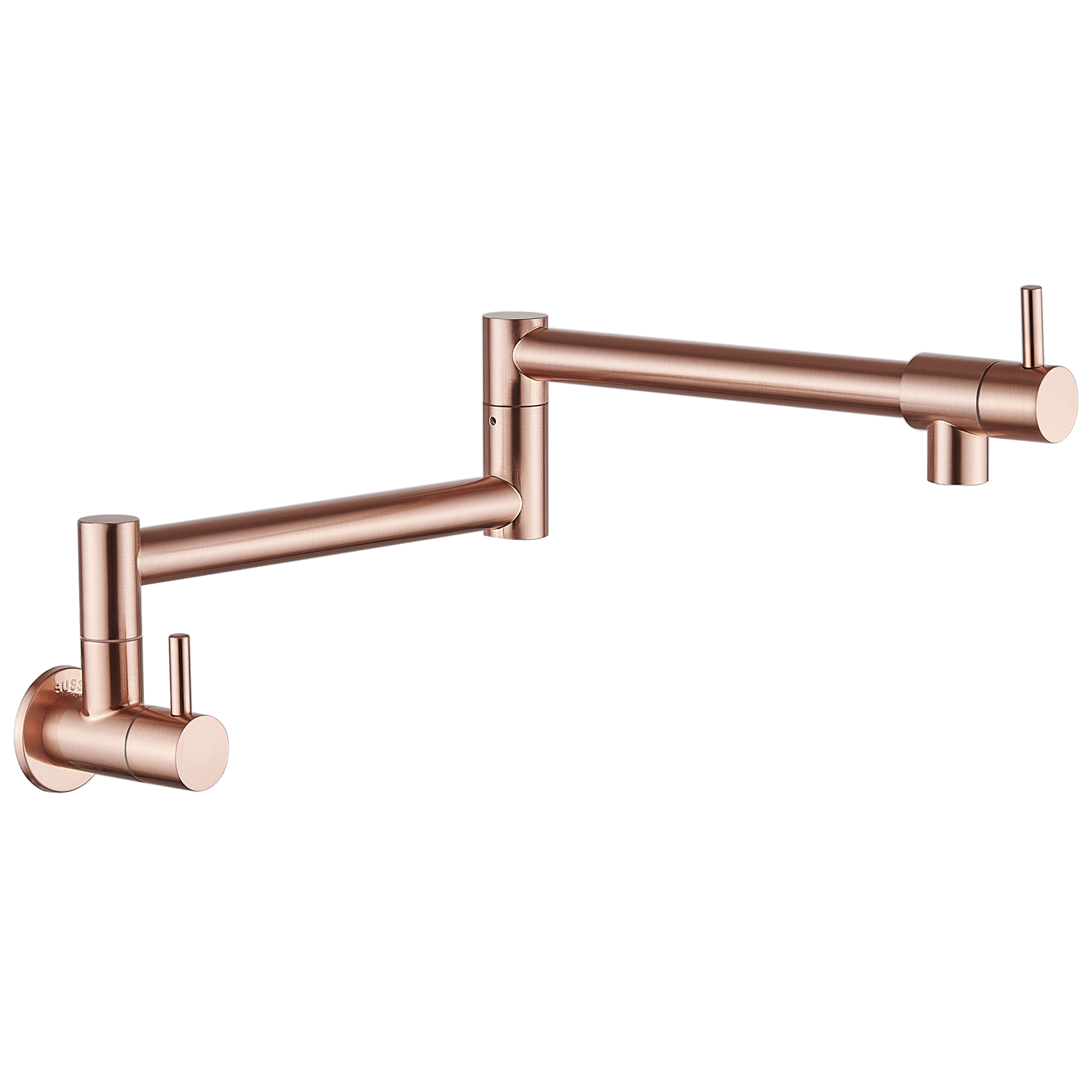 Brushed Rose Gold Foldable Pot Filler Faucet, Wall - Mounted Kitchen Sink Faucet with Extendable Arm