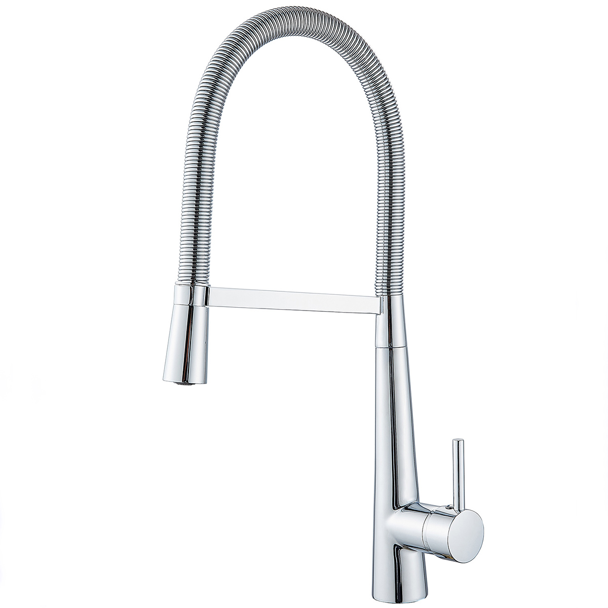 Chrome Spring Pull Down Sink Faucet with Flexible Hose