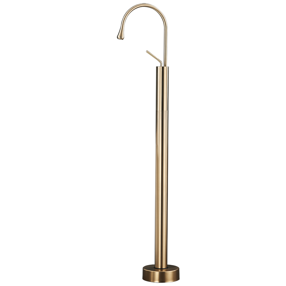 Premium Brass Brushed Gold Bathroom Floor-Mounted Tub Filler