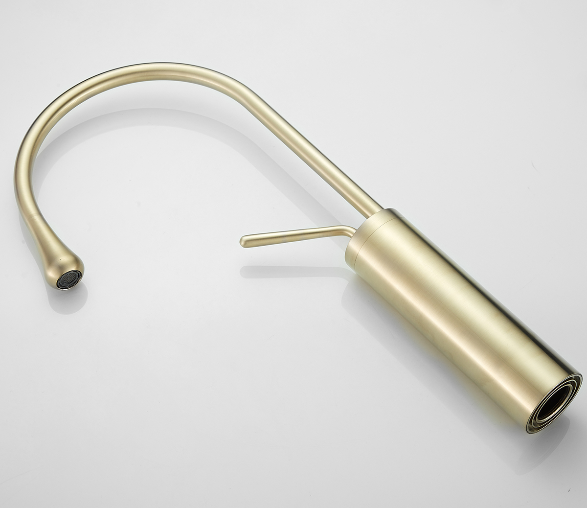 Premium Brass Brushed Gold Bathroom Floor-Mounted Tub Filler - 图片 8