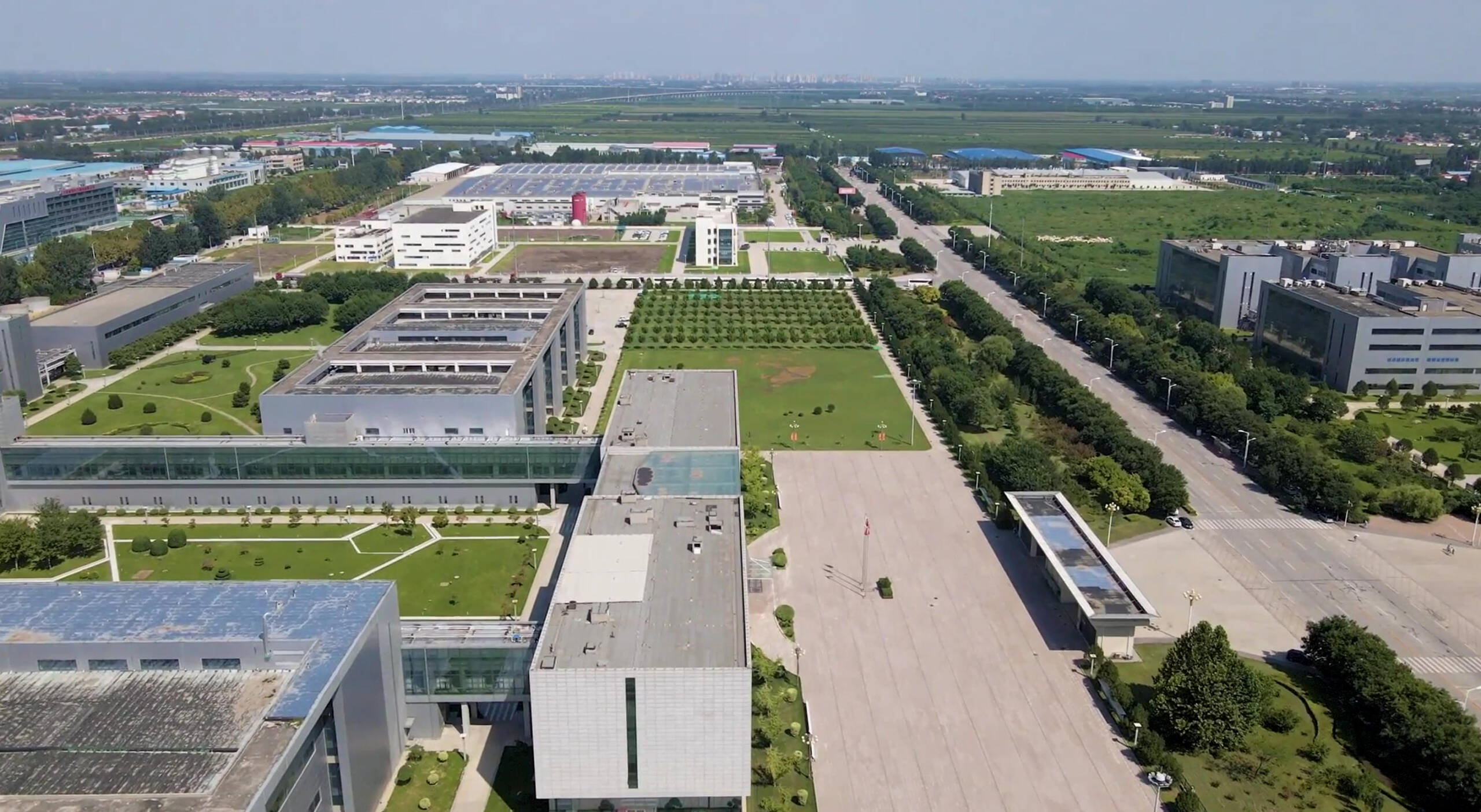 Aerial view of Poseidon factory, integrated faucet manufacturer in Wenzhou