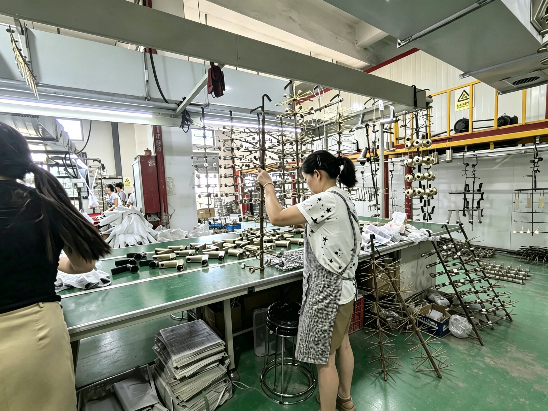 Electroplating production line for brass faucets at Poseidon integrated faucet manufacturer